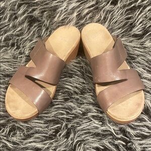 Dansko Tan Leather Mules